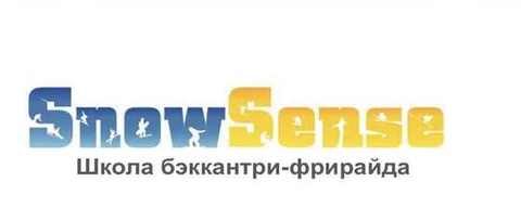 SnowSense backcountry freeride school logo in blue and yellow